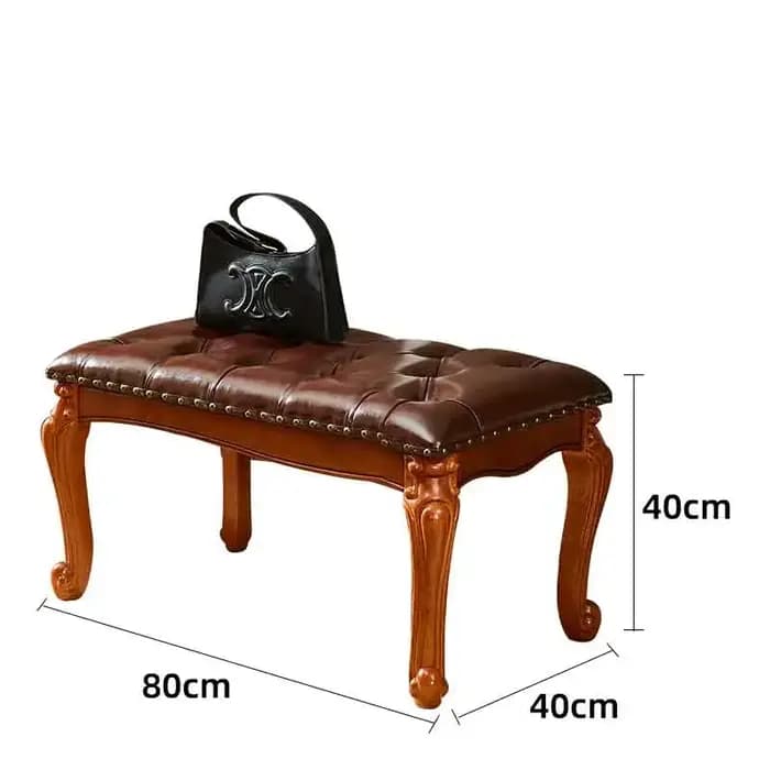 Tabouret de canapé nordique en cuir