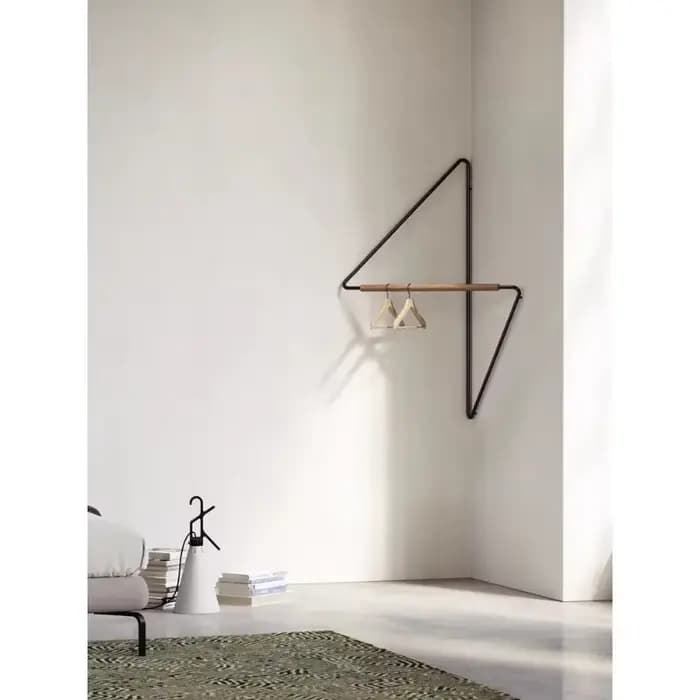 Cintre d'angle en fer forgé porte-manteau en bois créatif moderne minimaliste armoire muebles para h