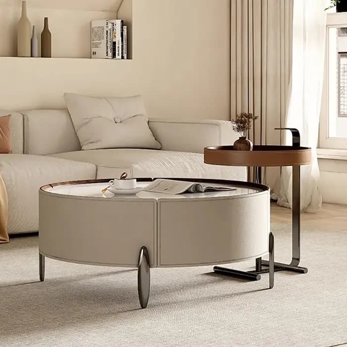 Table basse moderne De luxe tiroirs esthétiques