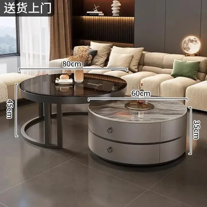 Glam Tables basses nordiques rondes simples