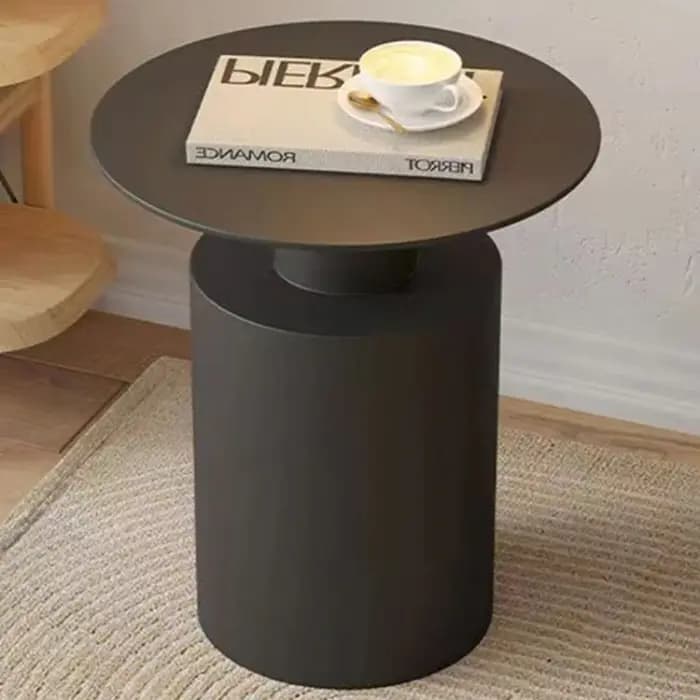 Table de canapé ronde en fer forgé, petite table basse minimaliste, bureau créatif, métal de luxe