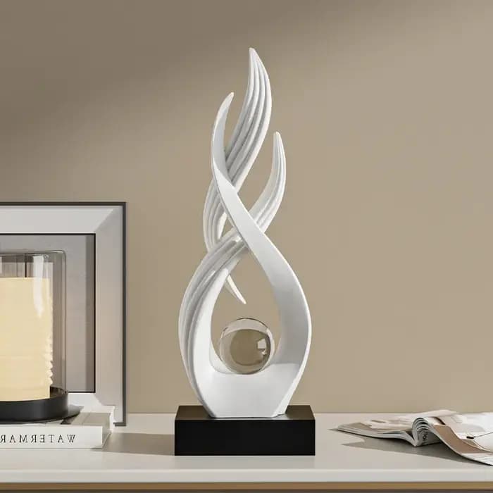 Vent et Eau en Mouvement - Meuble TV et Cave à Vin de Luxe Haut de Gamme pour Salon, Décoration 2026 Nouveaux Objets d'Artisanat Artistique