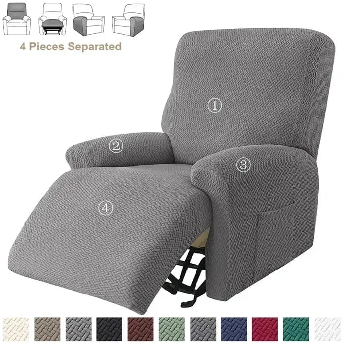1/2/3 places Jacquard inclinable housse de canapé pour salon Stretch Relax fauteuil couverture élastique
