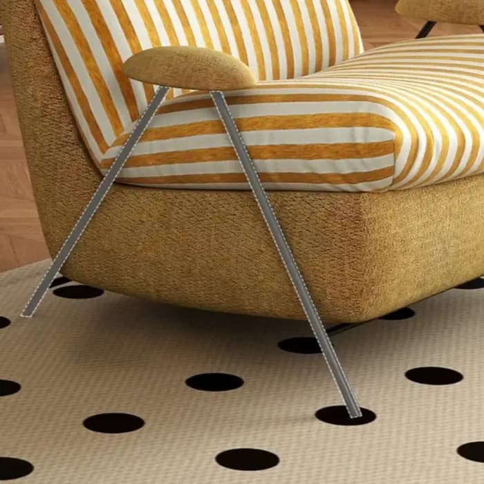 Fauteuils de salon moelleux en cuir