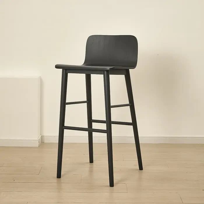 Tabouret de Bar en bois massif de styliste américain moderne
