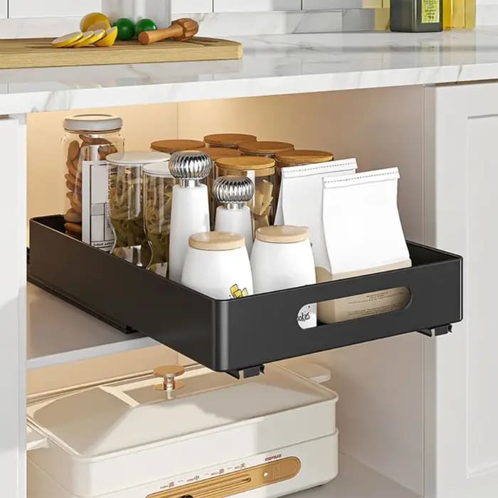 Armoire extensible pour livres et condiments