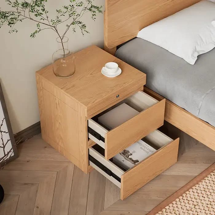 Table de chevet européenne de luxe minimaliste multifonctionnelle avec rangement dissimulé