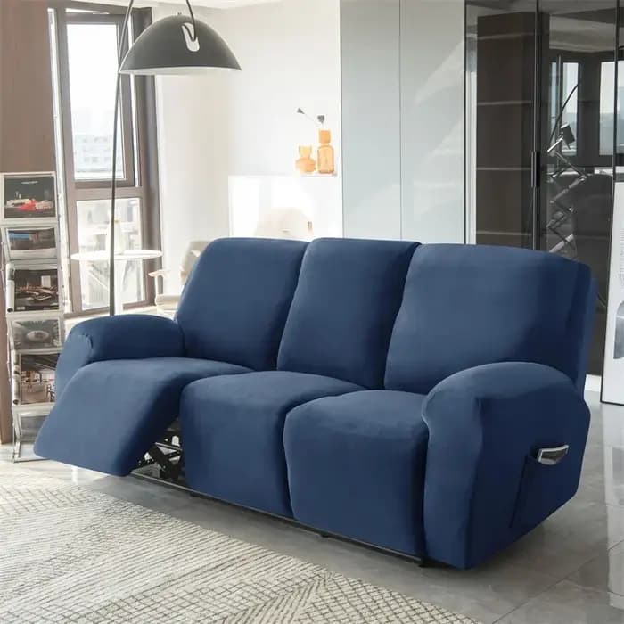 1/2/3 sièges housse de canapé inclinable en velours