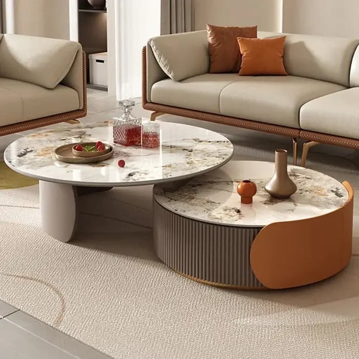 Tables basses en marbre glamour européen