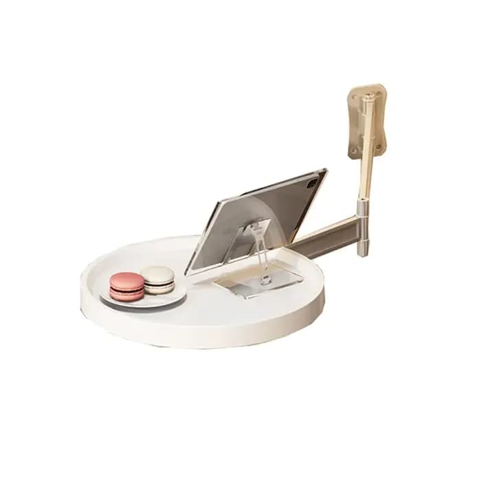 Petites tables rondes à thé pliables murales, support de rangement de chevet polyvalent et peu encom