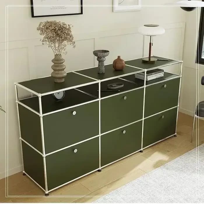 Buffet armoires de rangement combinaison modulaire cadre métallique pour salon tiroirs de bureau personnalisable grand