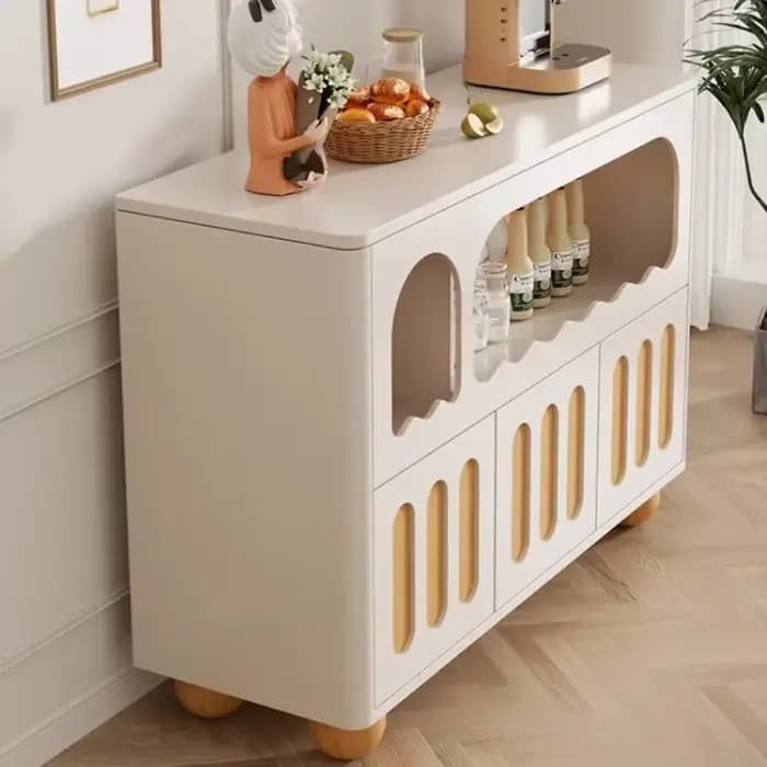 Armoire de rangement crème pour salon