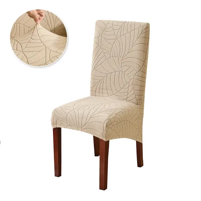 Juste de chaise jacquard à dossier long