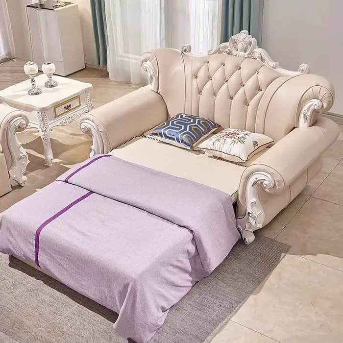 Canapé-lit en cuir multifonctionnel pour salon