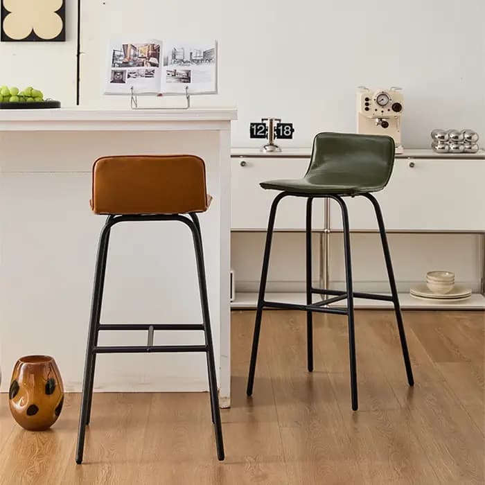 Tabouret de Bar de luxe Commercial noir lourd industriel petit déjeuner comptoir tabourets de Bar ha