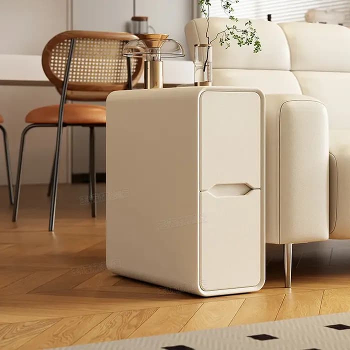 Armoire latérale de canapé Ultra-étroite de luxe, moderne et minimaliste, pour salon, espace en bois