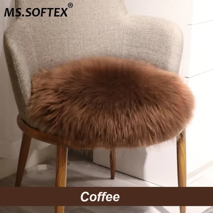 MS.Softex-Coussin de siège en peau de mouton naturelle