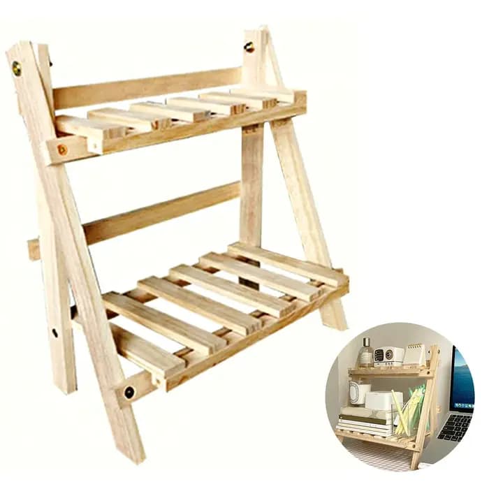 Support de rangement de bureau en bois