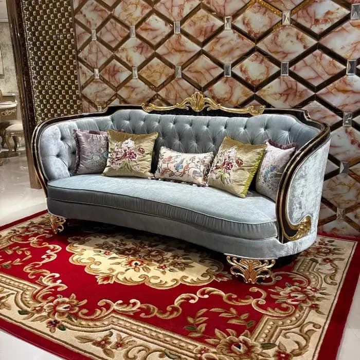 Ensemble de canapés en tissu de luxe royal français européen