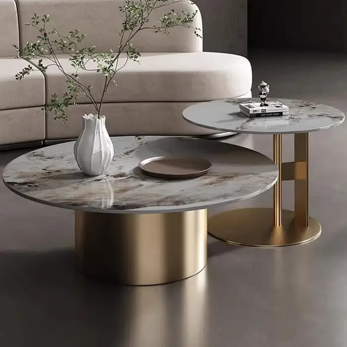 Table basse Design Glam, Vintage, Premium, esthétique, élégante, Table d'appoint Simple, peu encombrante, meubles de salon Pliante