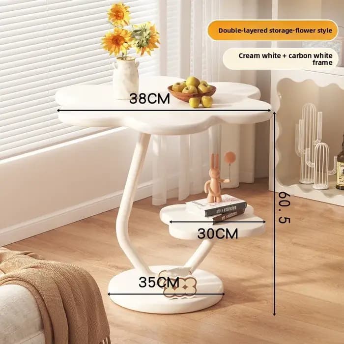 Table basse créative compacte pour salon, table d'appoint de canapé, table de chevet style crème ten