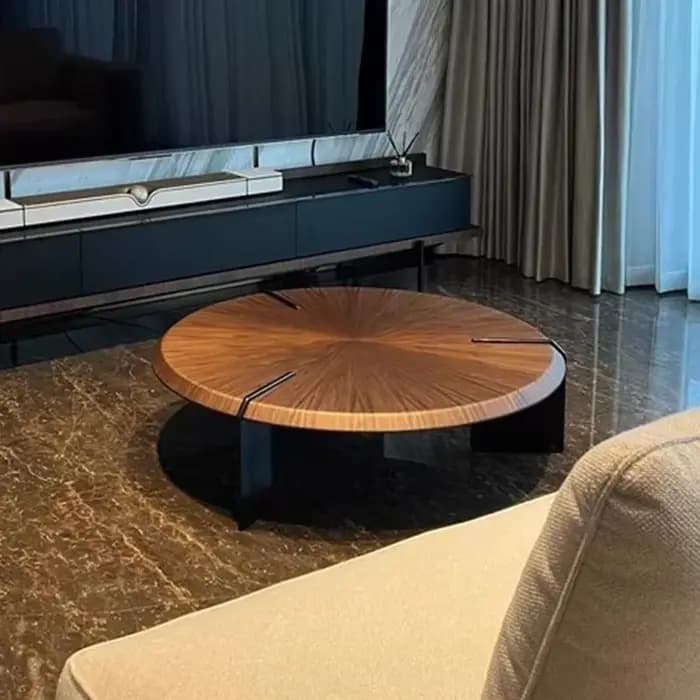 Table basse transparente à couverture rigide