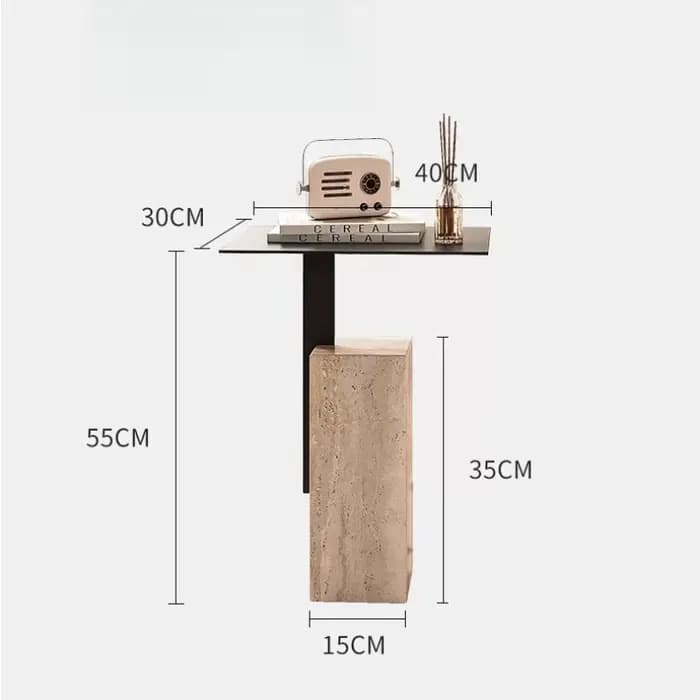 Table basse décorative compacte