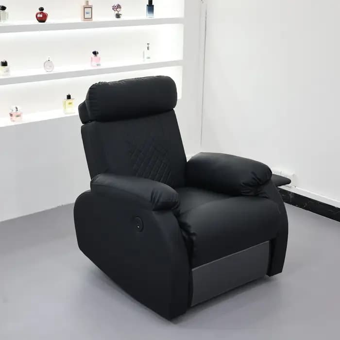 Fauteuil inclinable électrique, canapé de massage, sièges de cinéma maison réglables, canapé ergonomique, fauteuil de relaxation confortable avec repose-pieds noir