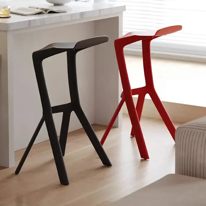 Chaise de Bar nordique moderne en plastique