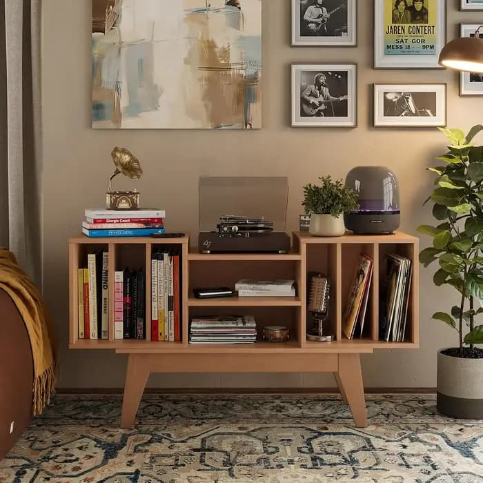 Support pour disques vinyles, grande table pour tourne-disques pouvant contenir jusqu'à 450 albums,