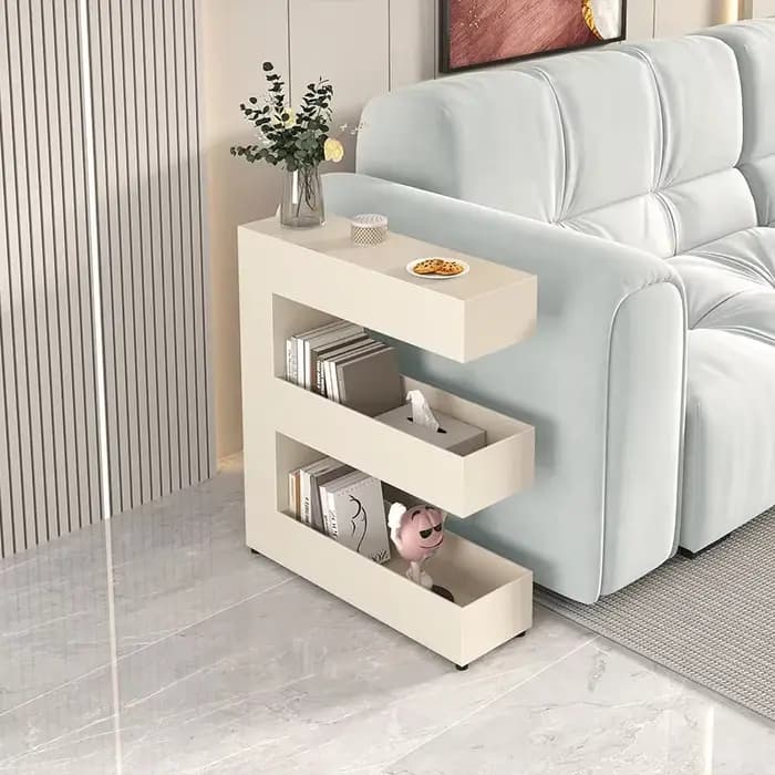 Table basse d'art en fer nordique peu encombrante, espace de meubles de salon, étagère à livres, ran