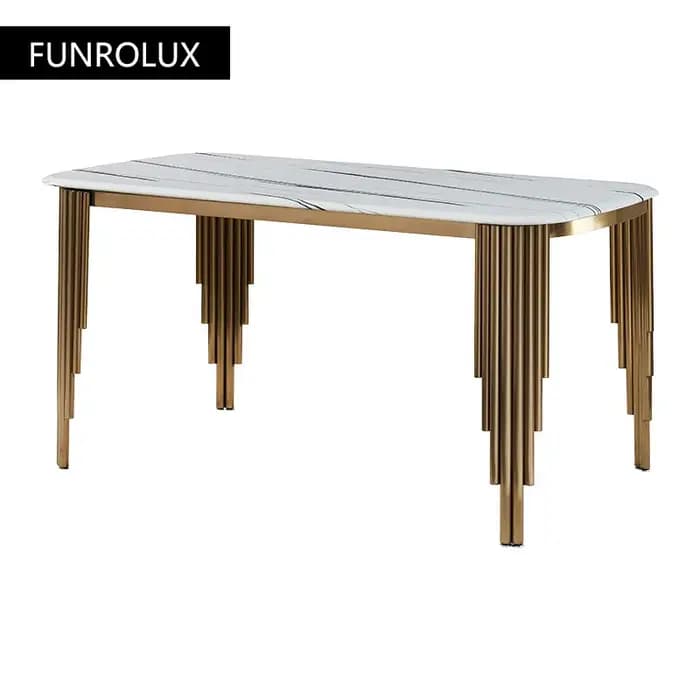 Table à manger rectangulaire en marbre