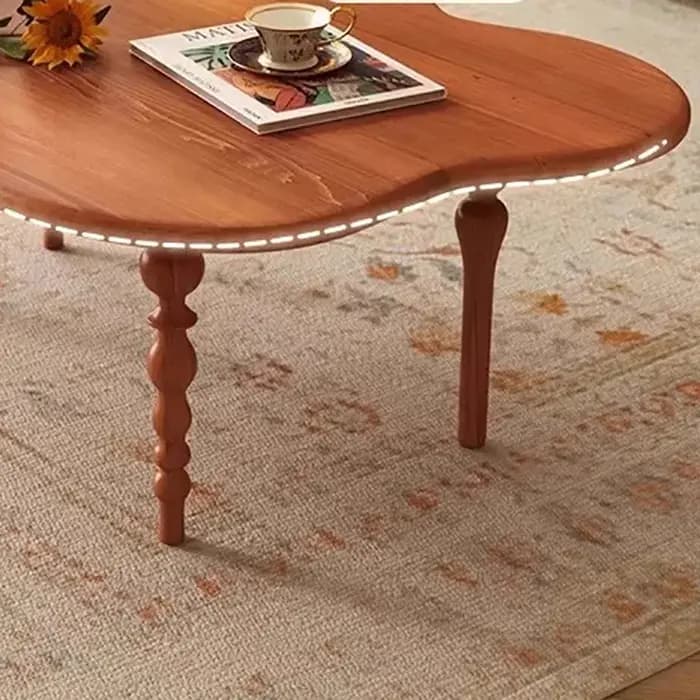 Wabi Sabi Table basse minimaliste gain de place rustique milieu du siècle