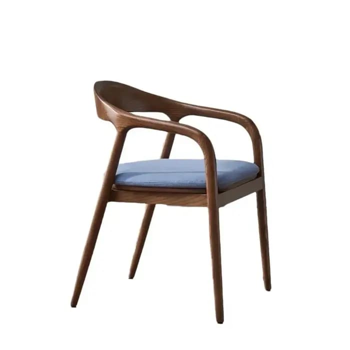 Chaises de table à manger avec dossier en bois massif