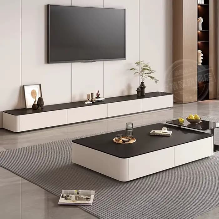 Table basse carrée simple au design nordique