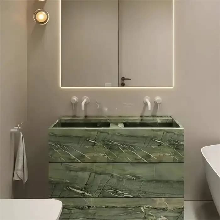 Décors Meuble De Salle De Bain moderne vert européen gain De place Meuble De Salle De Bain debout Me