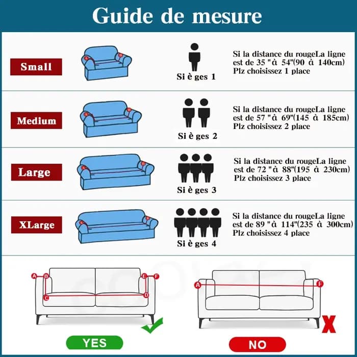 Housses de canapé élastiques de couleur unie