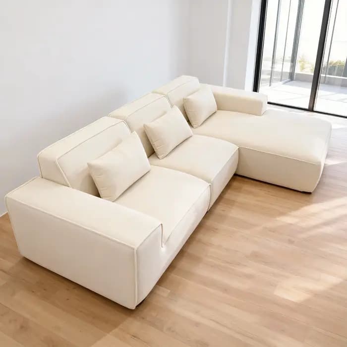 Canapé d'angle confortable de luxe sans structure, canapé paresseux, canapé moderne compressé pour h