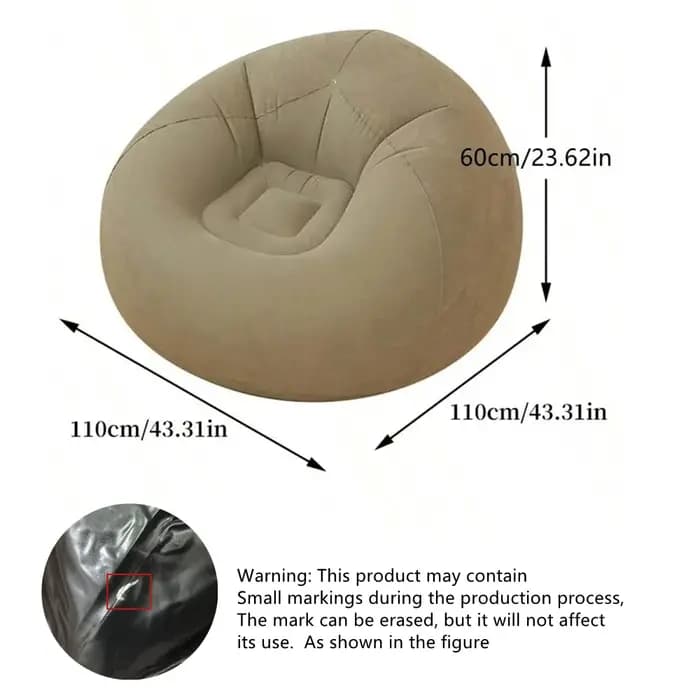 Chaises de pouf gonflables