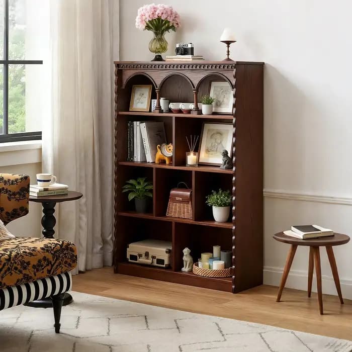 Armoires sur pied françaises vintage en bois, vitrine de présentation au sol, meuble de rangement de
