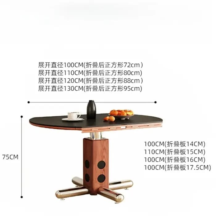Table Ronde Portable Pliante pour Petit-Déjeuner