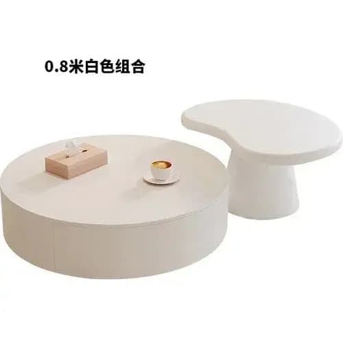 Tables basses rondes design nordique, table d'appoint simple, esthétique moderne, Stoliki Kawowe, me