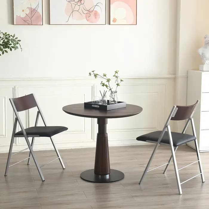 Table à manger ronde moderne du milieu du siècle