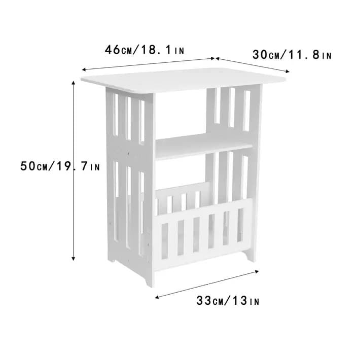 Table d'appoint de rangement nordique moderne