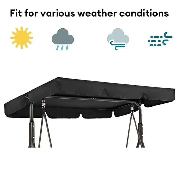 1 ensemble multicolore extérieur balançoire chaise auvent jardin étanche balançoire auvent toit couv