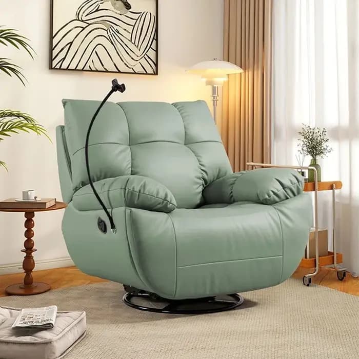 Fauteuil inclinable électrique de luxe moderne pour salon, chaise longue à bascule, canapé simple ca