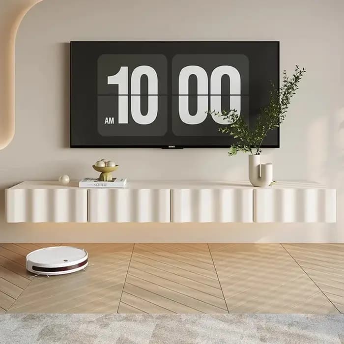 Meuble Tv français Kawaii Design Unique salon ondulé