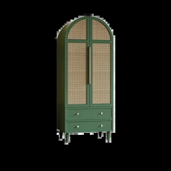 Petites armoires de luxe en rotin, grand rangement pour vêtements portables pour femmes, organisateu