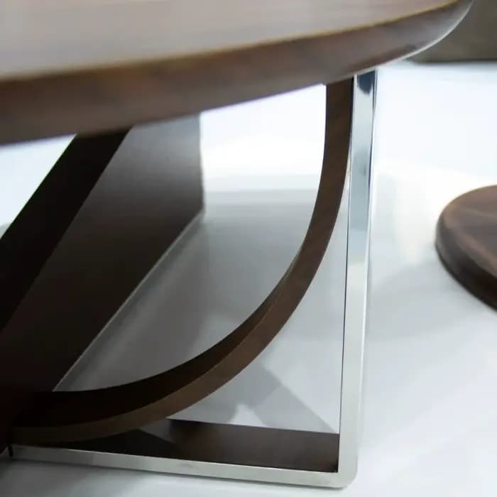 Table basse en bois irrégulière de style rustique pour salon