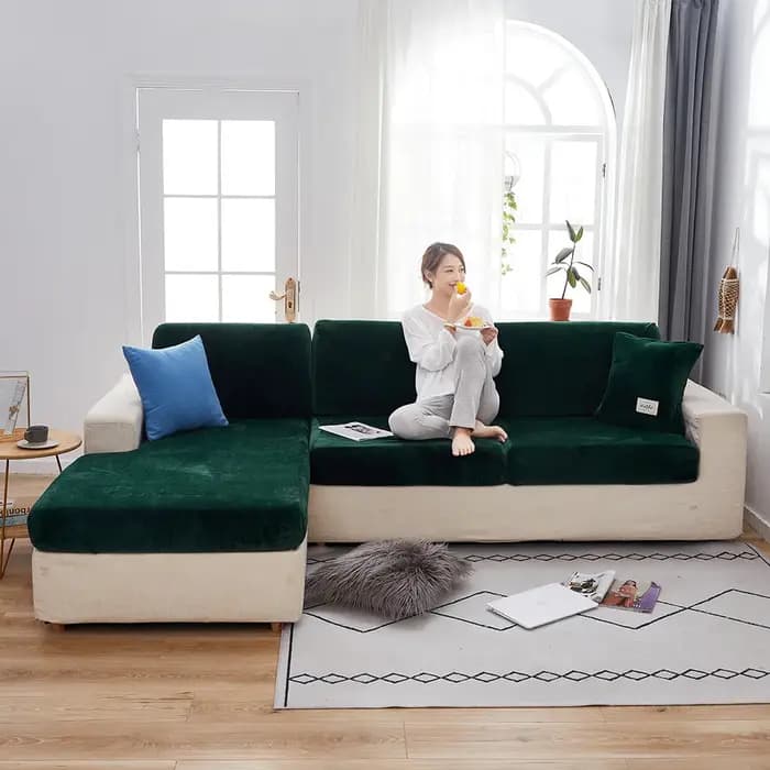 Housse de coussin de canapé en velours pour salon